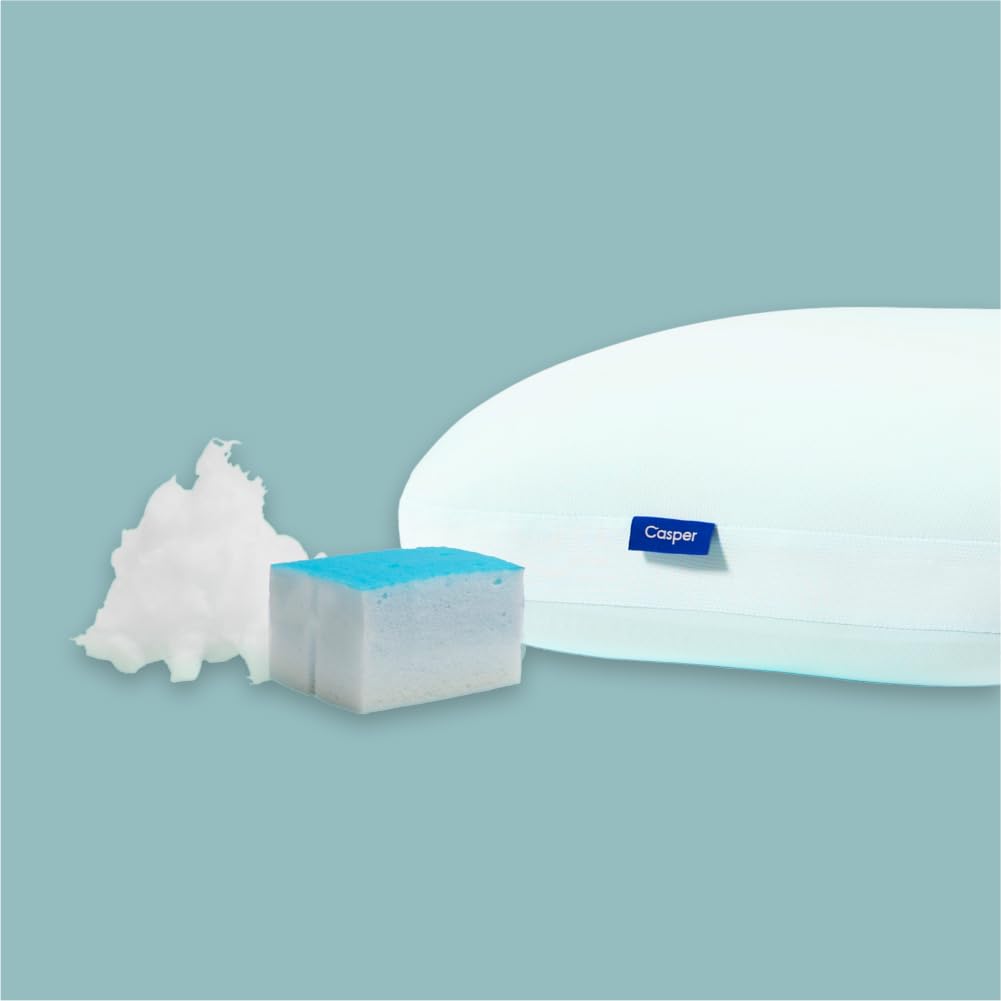 Casper Sleep Hybrid Snow Pillow, King, White